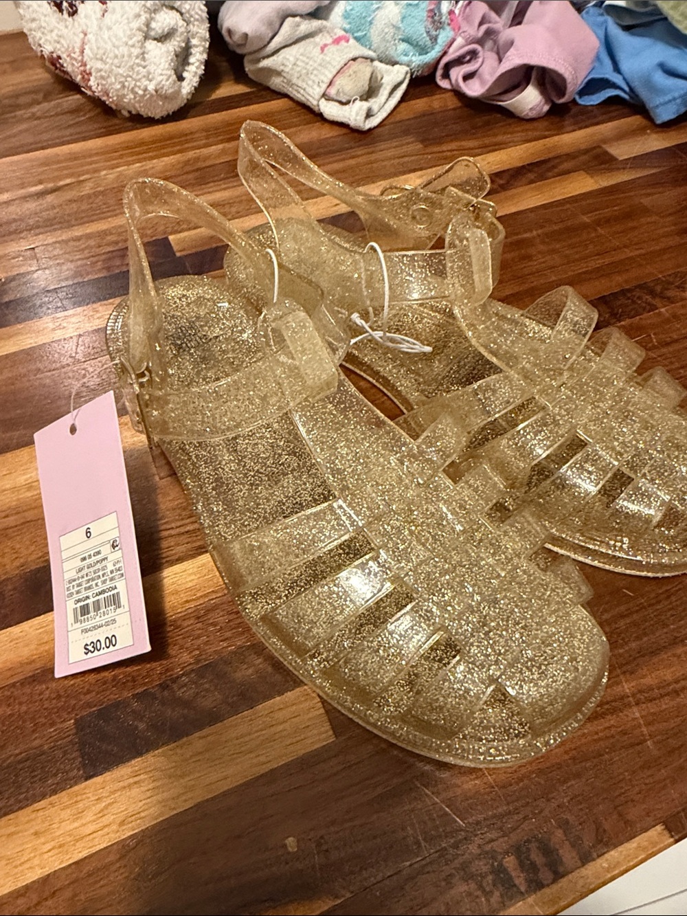 wild fable Gold Glitter Jelly Sandals - Picture 5 of 5
